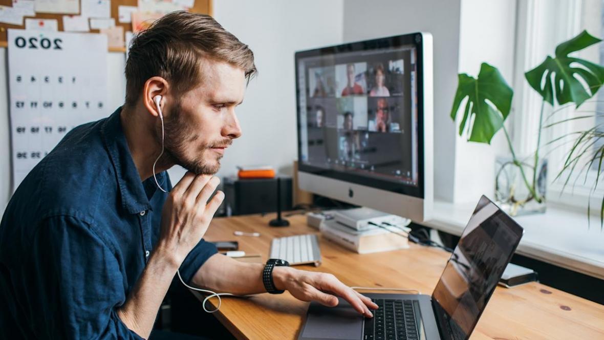 Professional video editing workspace